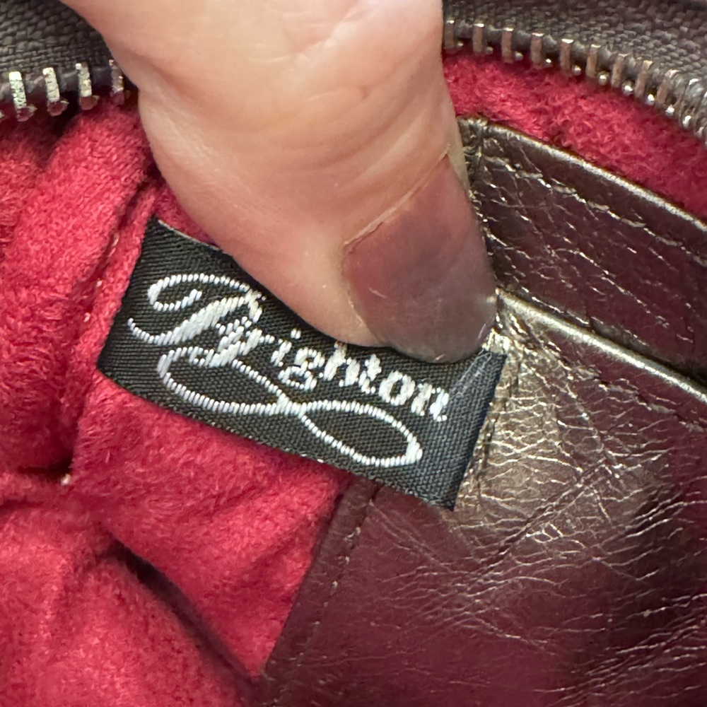 Brighton Pewter Leather Quilted Mini Bag - Picture 4 of 7